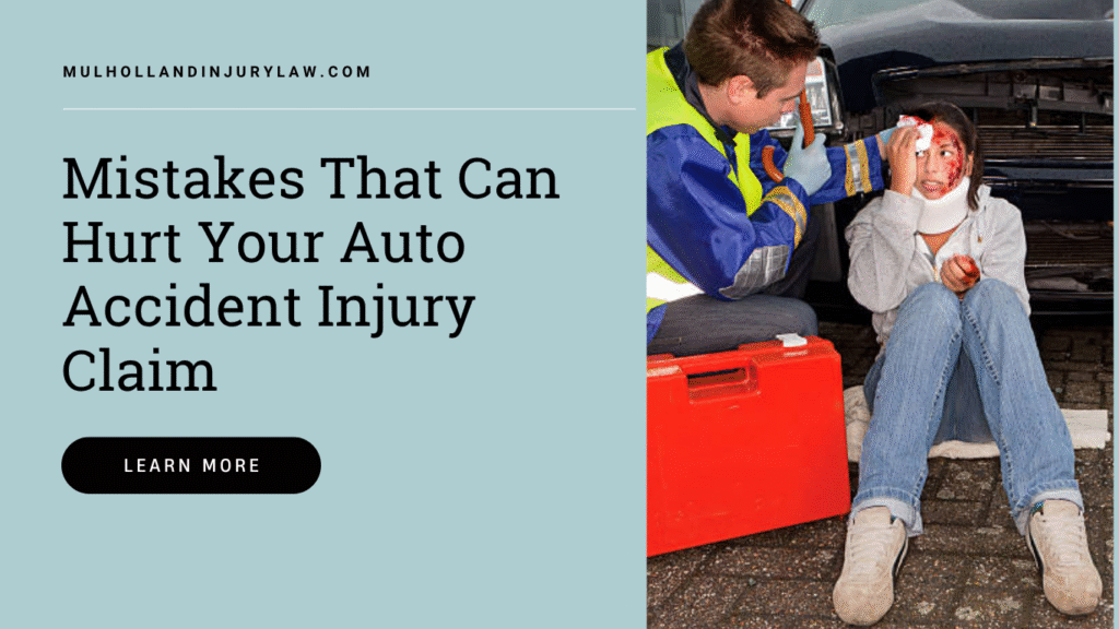 mistakes that can hurt your auto accidents claim