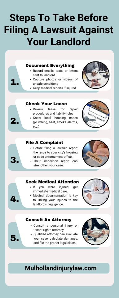 lawsuit against landlord infographic