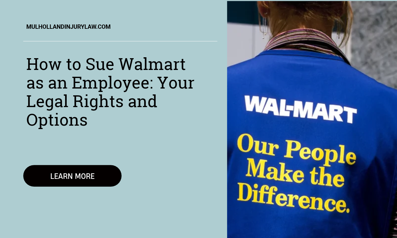how to sue walmart as employee
